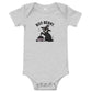 Boo Berry Baby Onesie in Athletic Heather, front