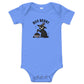 Boo Berry Baby Onesie in Heather Columbia Blue, front