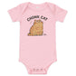 Chonk Cat Baby Onesie in Pink, front