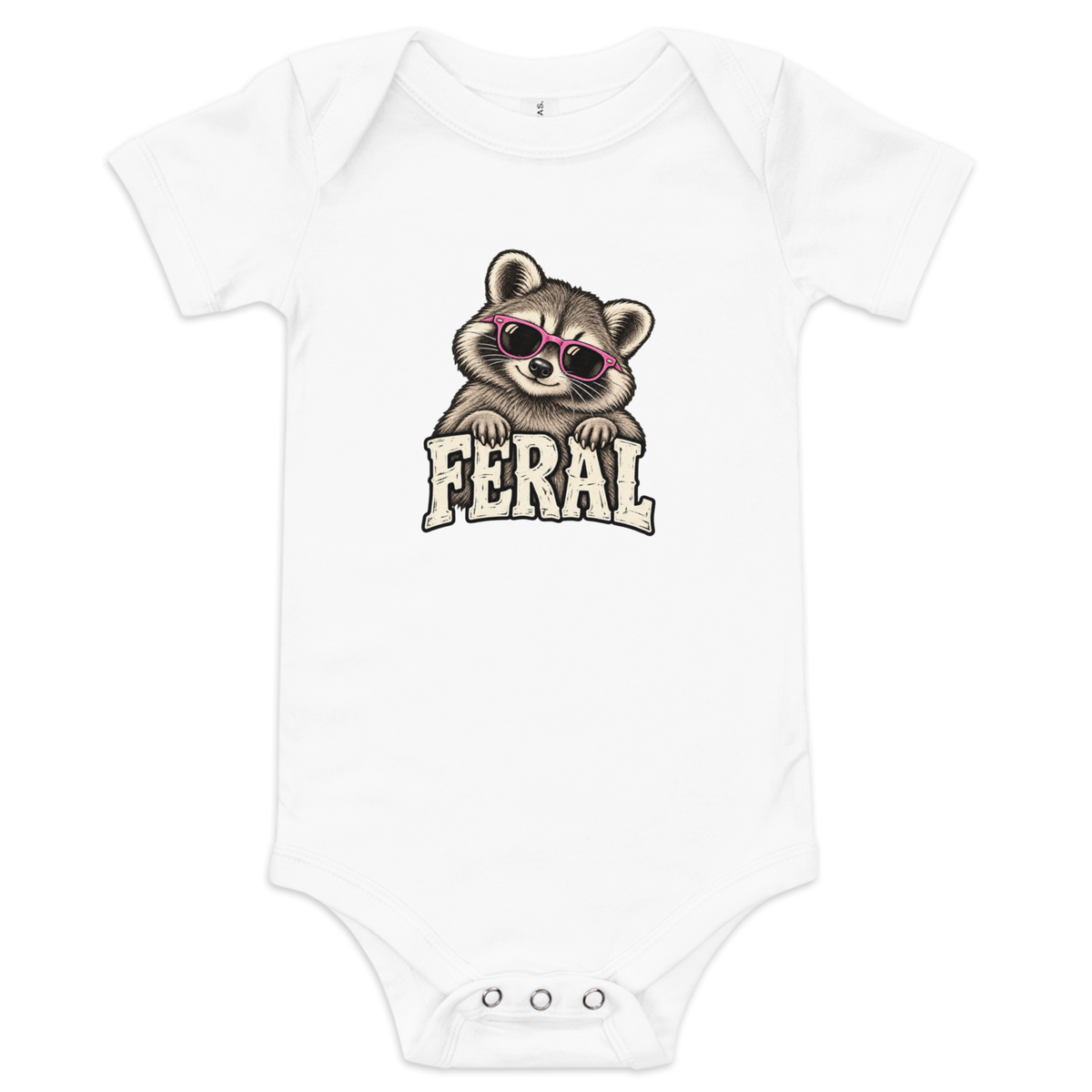 Feral Raccoon Baby Onesie