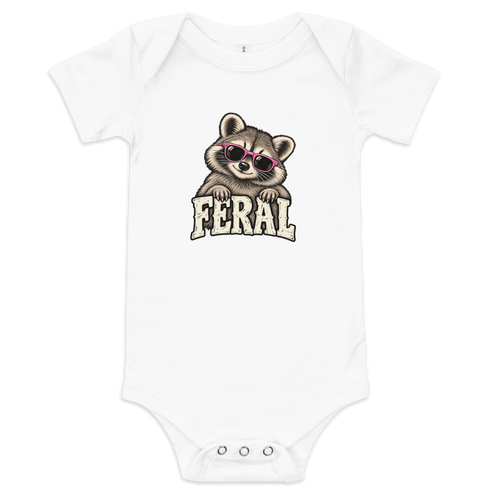 Feral Raccoon Baby Onesie