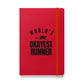 World's Okayest Runner Hardcover Notebook