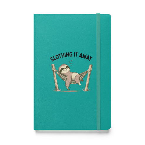 Slothing It Away Hardcover Notebook