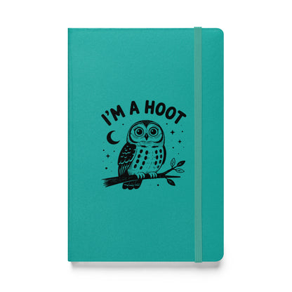 I'm a Hoot Notebook in Turquoise, front