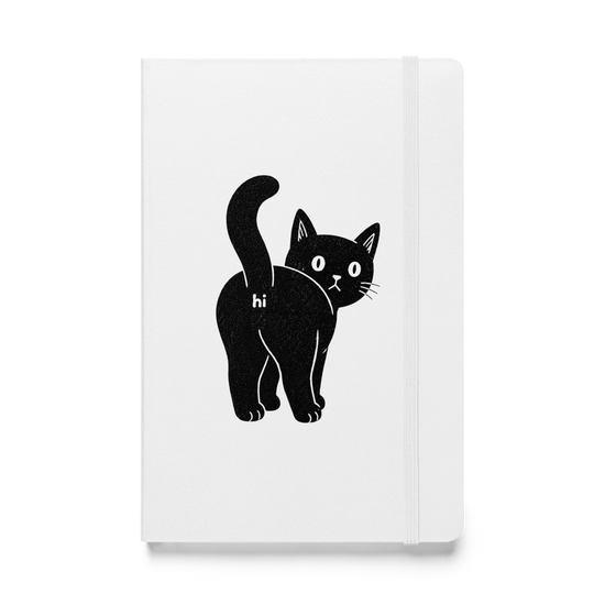 Sh!tty Kitty Hardcover Notebook - White