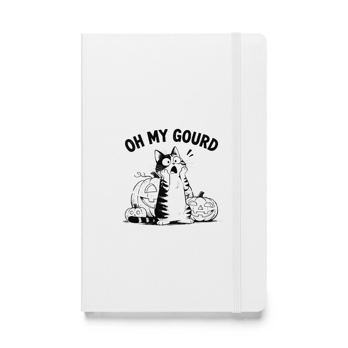 Oh My Gourd Hardcover Notebook - White