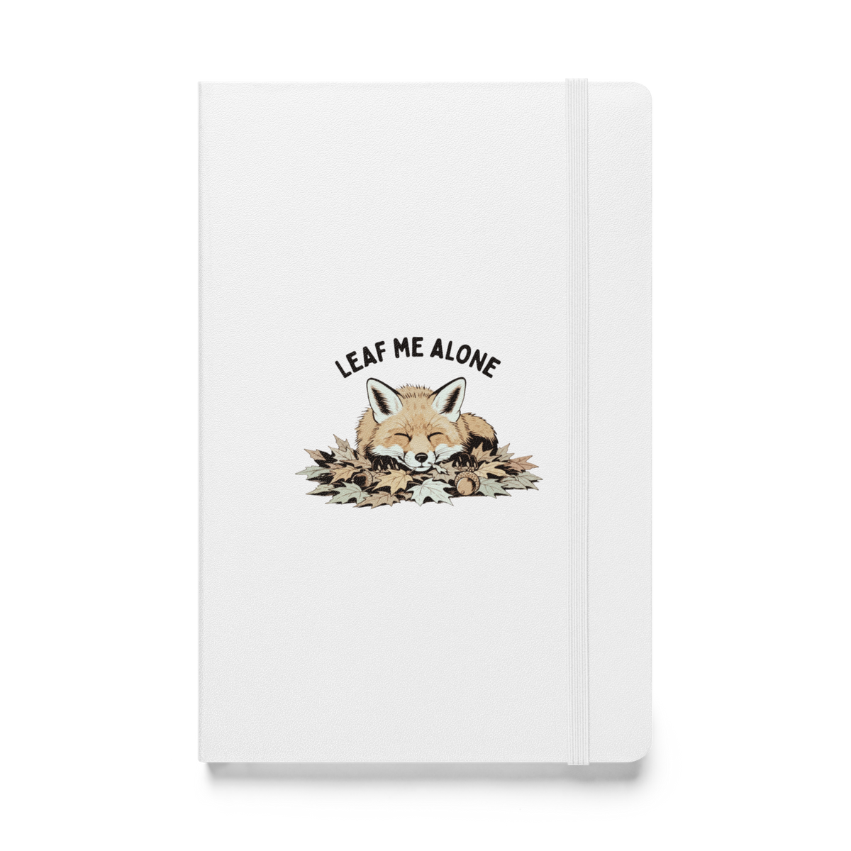 Leaf Me Alone (Fox) Hardcover Notebook