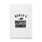 World's Okayest Runner Hardcover Notebook