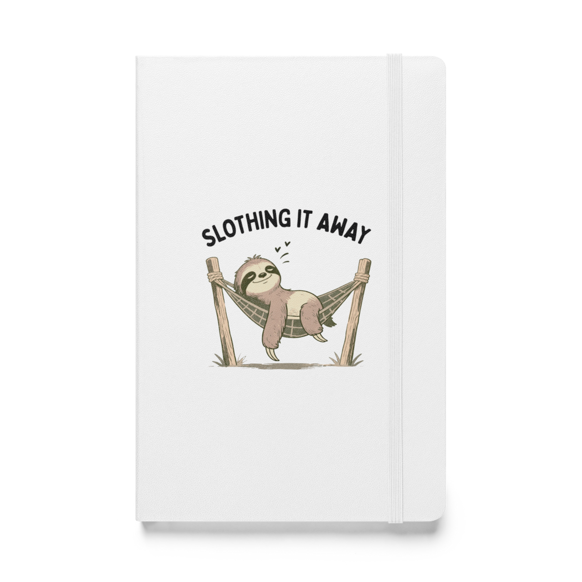 Slothing It Away Hardcover Notebook