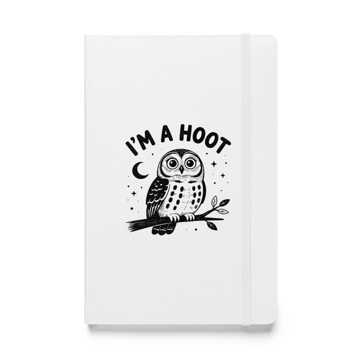 I'm a Hoot Notebook in White, front