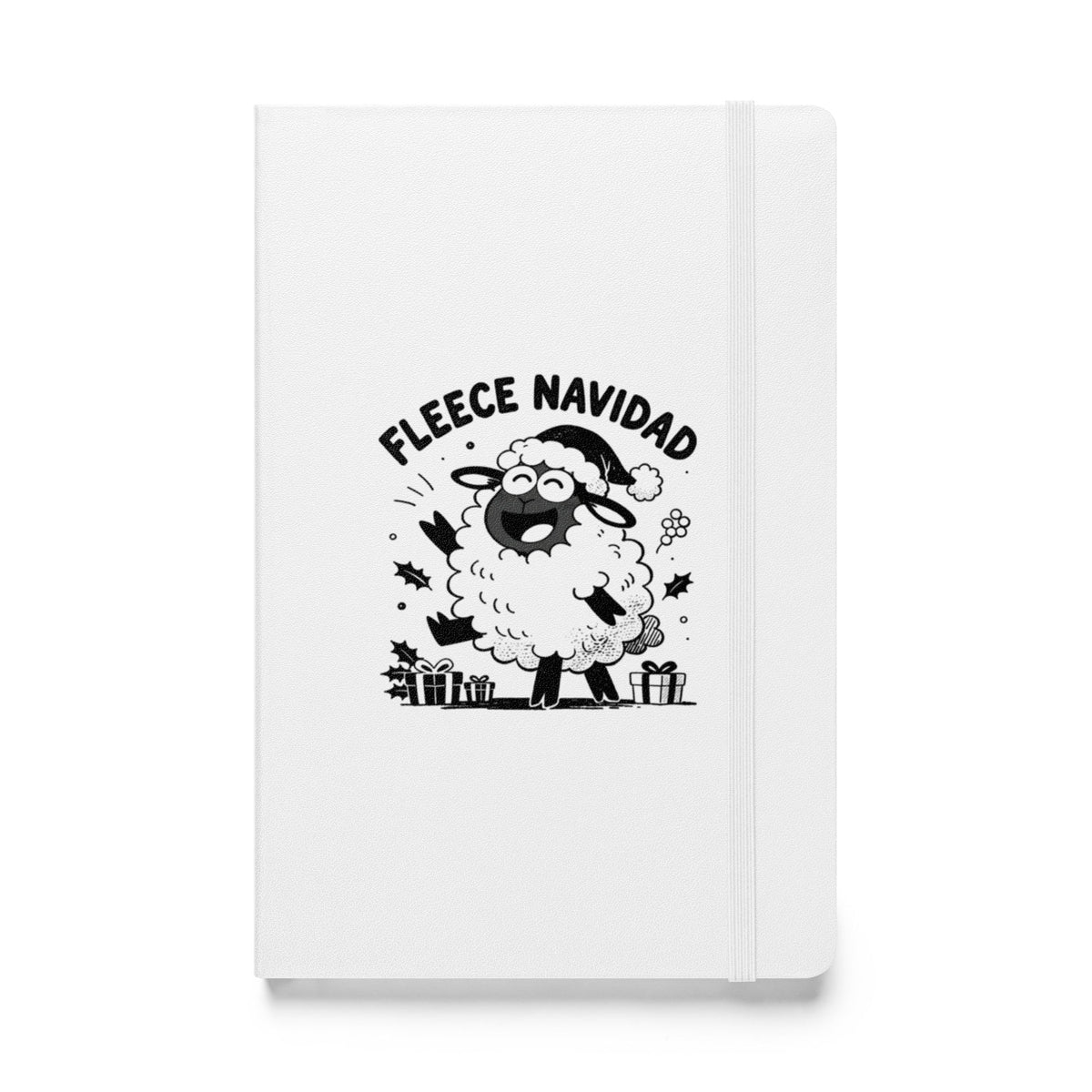 Fleece Navidad Notebook in White, front