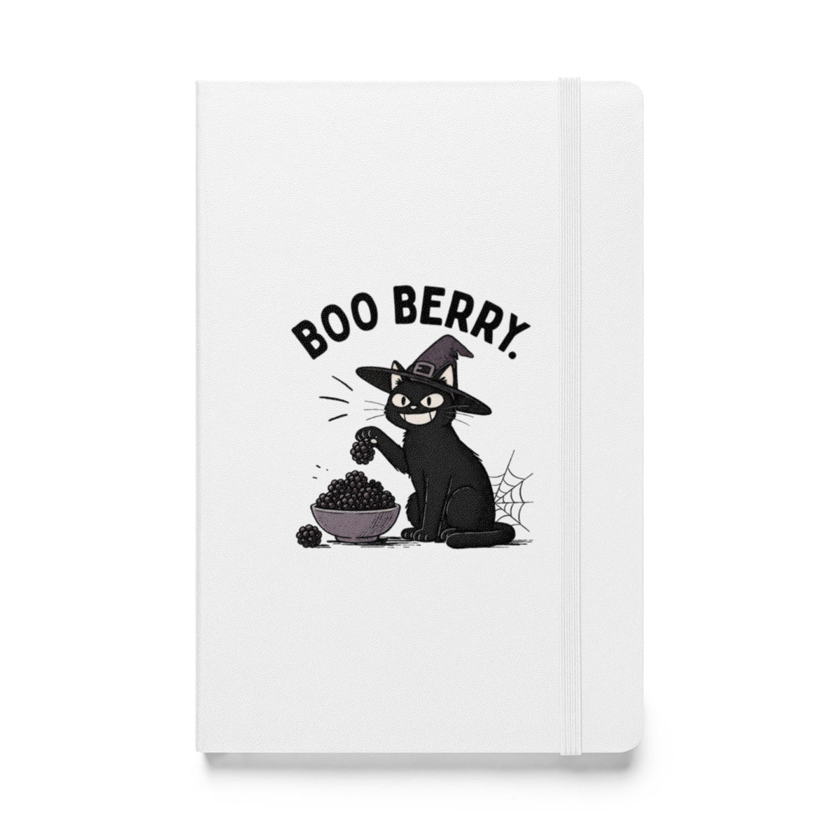 Boo Berry Notebook in White, front