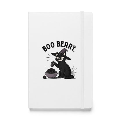 Boo Berry Notebook in White, front