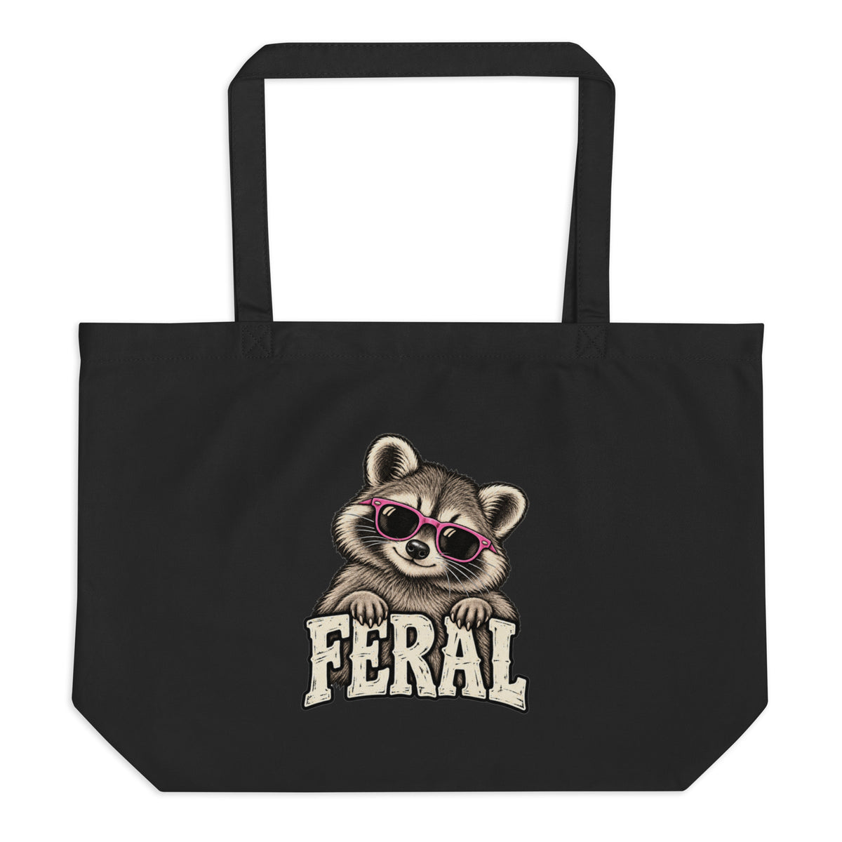 Feral Raccoon Tote Bag