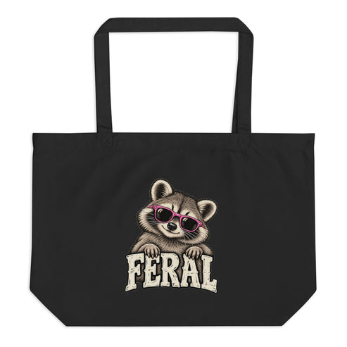 Feral Raccoon Tote Bag