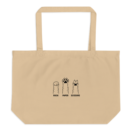 Rock Paper Scissors Tote Bag - Oyster