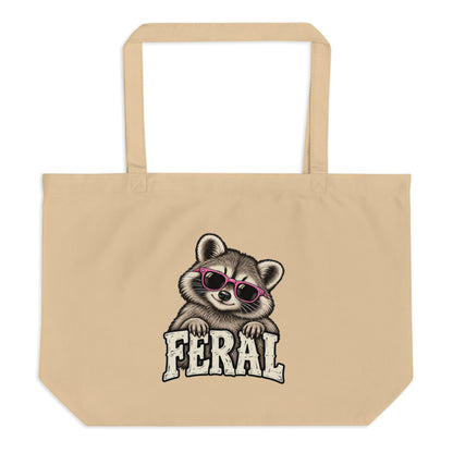 Feral Raccoon Tote Bag