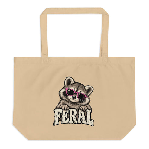 Feral Raccoon Tote Bag