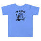 I'm a Hoot Toddler T-Shirt in Heather Columbia Blue, front