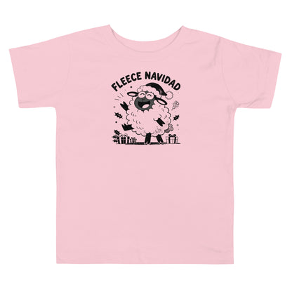 Fleece Navidad Toddler T-Shirt in Pink, front
