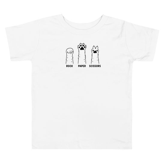 Rock Paper Scissors Toddler T-Shirt - White