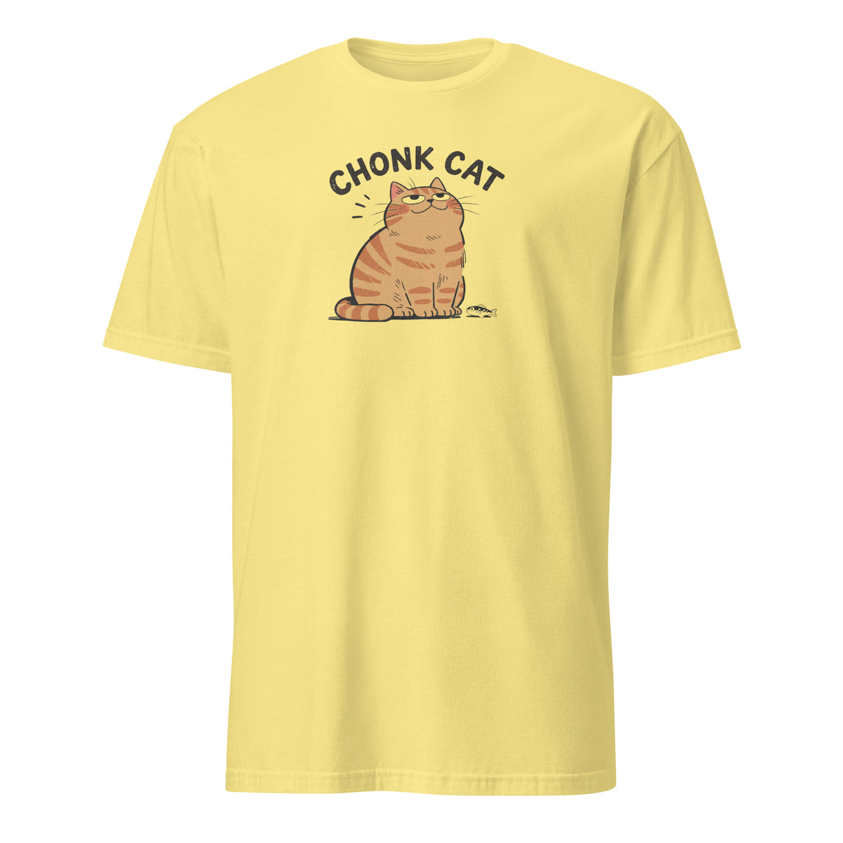 Chonk Cat T-Shirt in Cornsilk, front