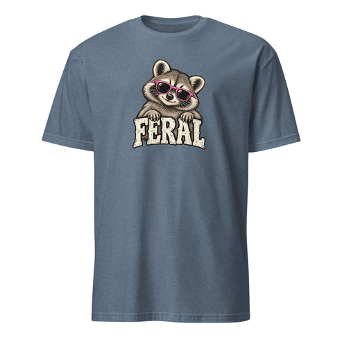 Feral Raccoon Soft Cotton T-Shirt