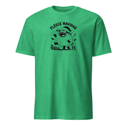 Fleece Navidad T-Shirt in Heather Irish Green, front