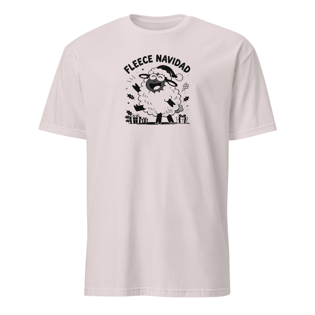 Fleece Navidad T-Shirt in Ice Grey, front