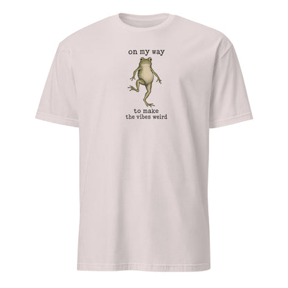 On My Way to Make the Vibes Weird T-Shirt in Ice Grey, front
