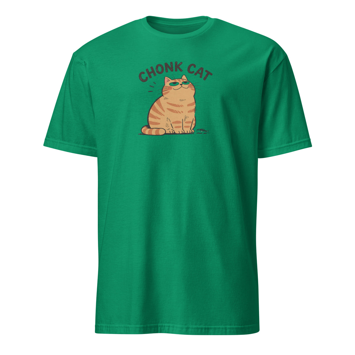 Chonk Cat T-Shirt in Kelly Green, front