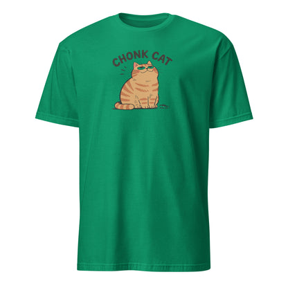 Chonk Cat T-Shirt in Kelly Green, front