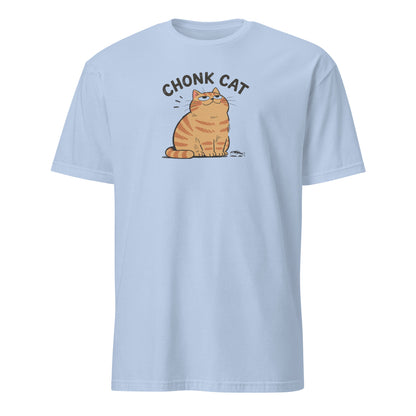 Chonk Cat T-Shirt in Light Blue, front