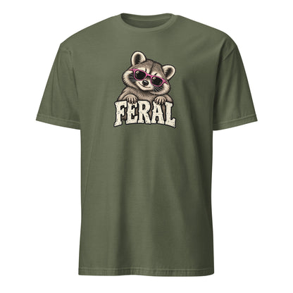 Feral Raccoon Soft Cotton T-Shirt