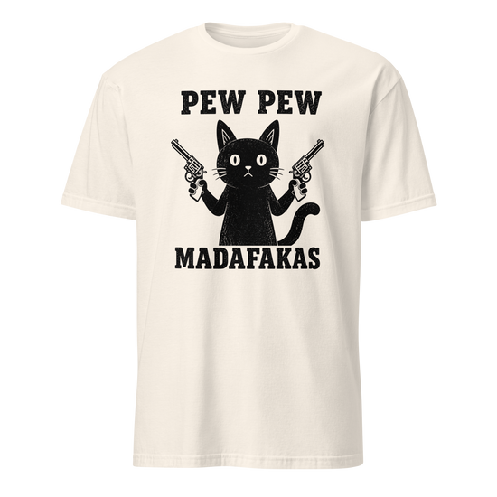 Pew Pew Madafakas Soft Cotton T-Shirt - Natural