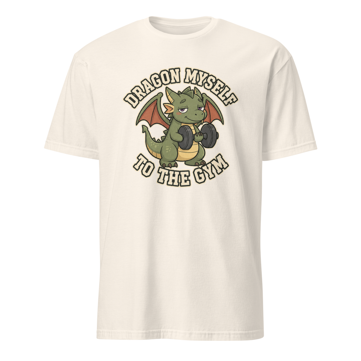 Dragon Myself to the Gym Soft Cotton T-Shirt - Natural