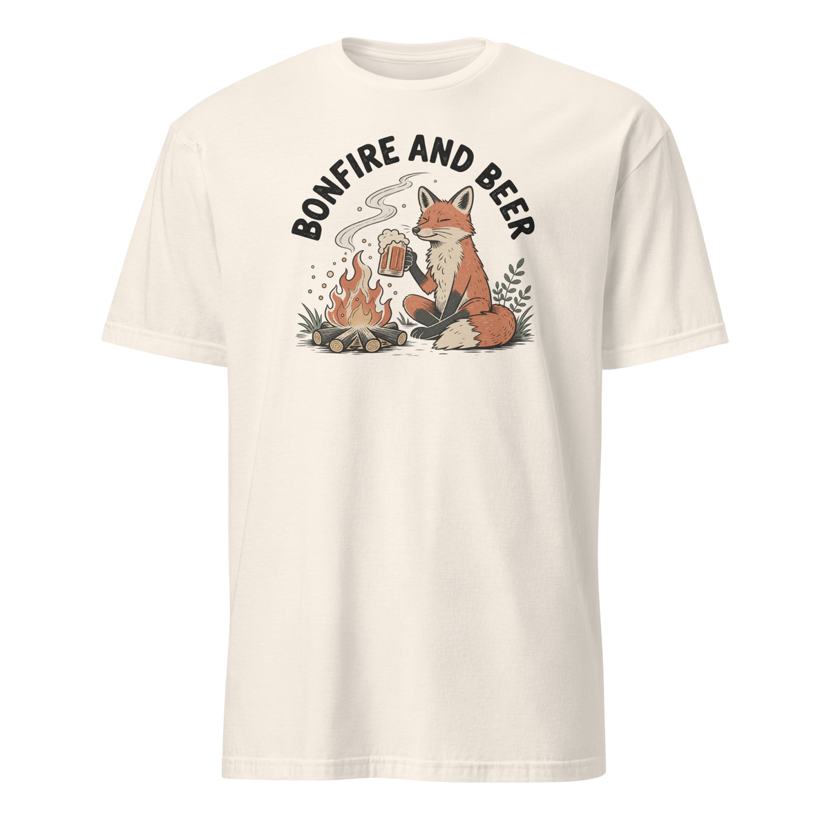 Bonfire and Beer Soft Cotton T-Shirt - Natural