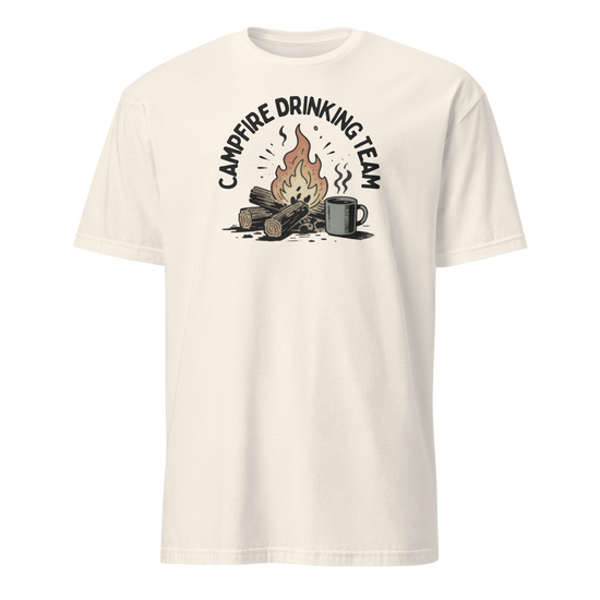 Campfire Drinking Team Soft Cotton T-Shirt - Natural