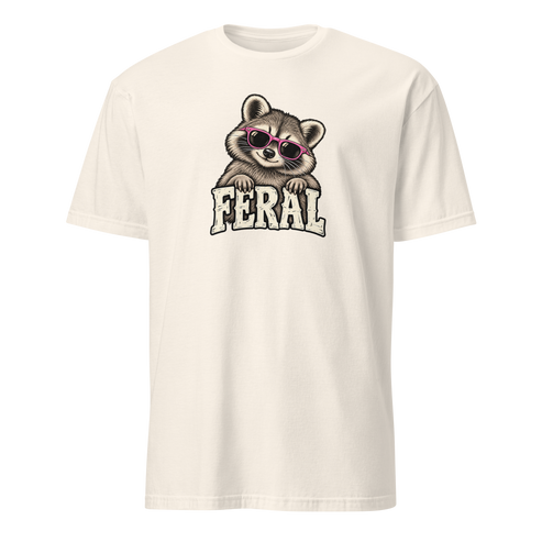 Feral Raccoon Soft Cotton T-Shirt