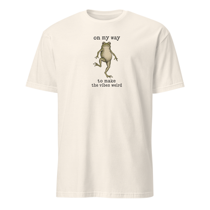 On My Way to Make the Vibes Weird T-Shirt in Natural, front