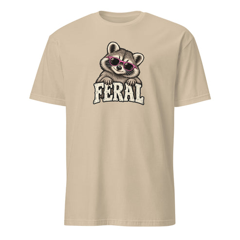 Feral Raccoon Soft Cotton T-Shirt