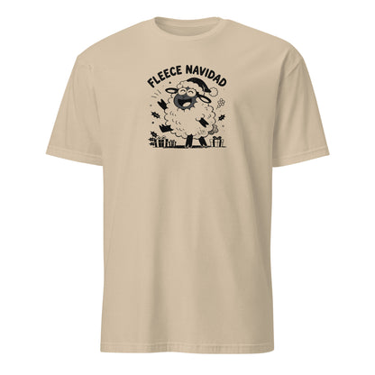 Fleece Navidad T-Shirt in Sand, front