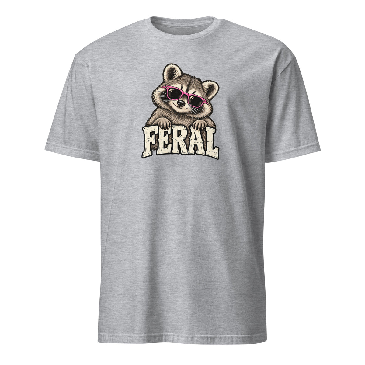 Feral Raccoon Soft Cotton T-Shirt