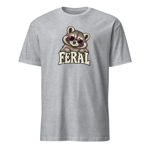 Feral Raccoon Soft Cotton T-Shirt