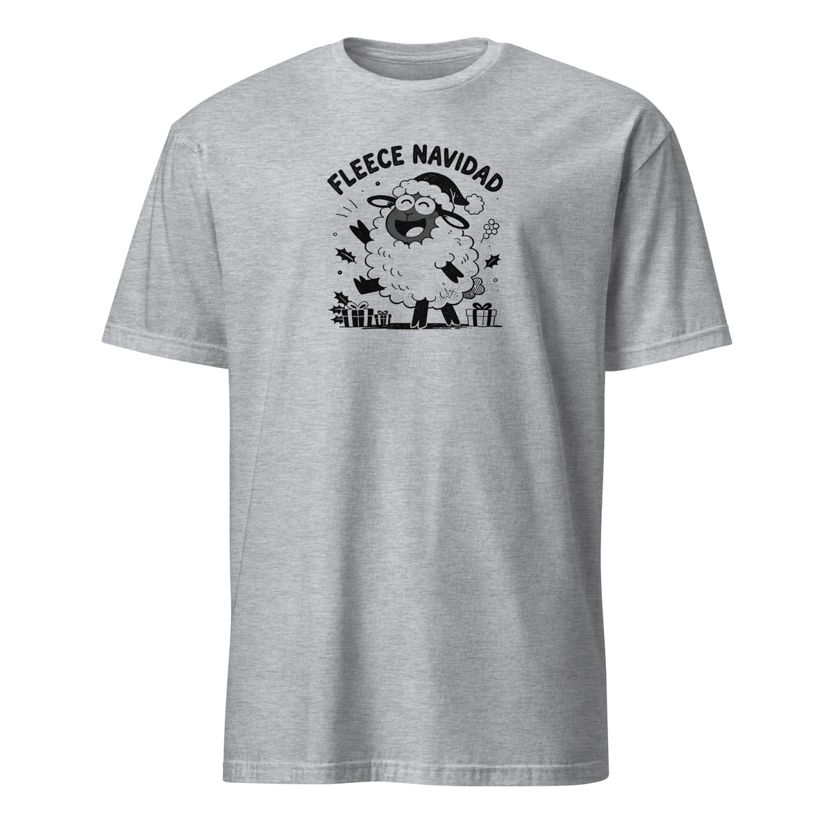 Fleece Navidad T-Shirt in Sport Grey, front