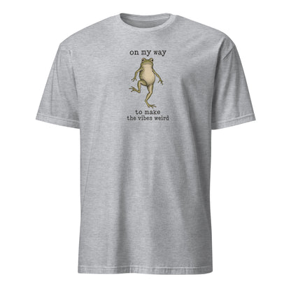 On My Way to Make the Vibes Weird T-Shirt in Sport Grey, front