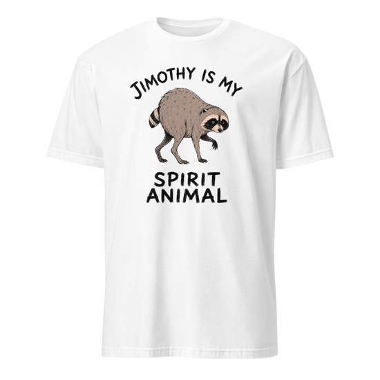 Jimothy Is My Spirit Animal Soft Cotton T-Shirt - White