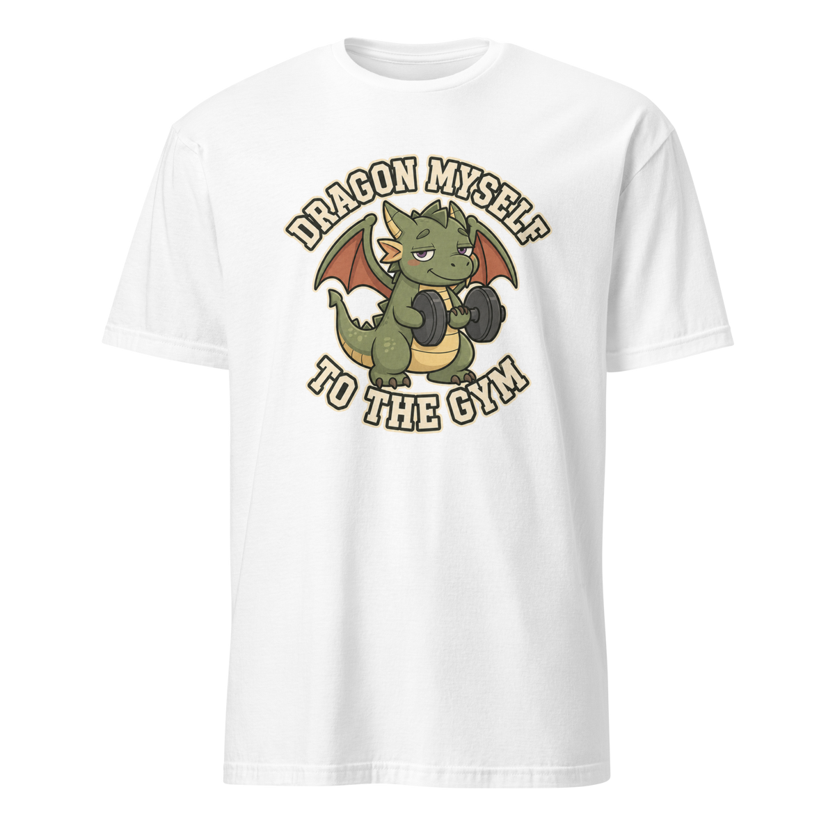 Dragon Myself to the Gym Soft Cotton T-Shirt - White
