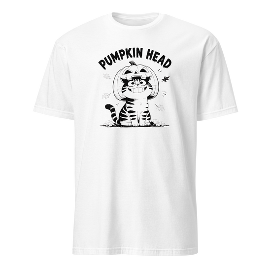 Pumpkin Head Soft Cotton T-Shirt - White
