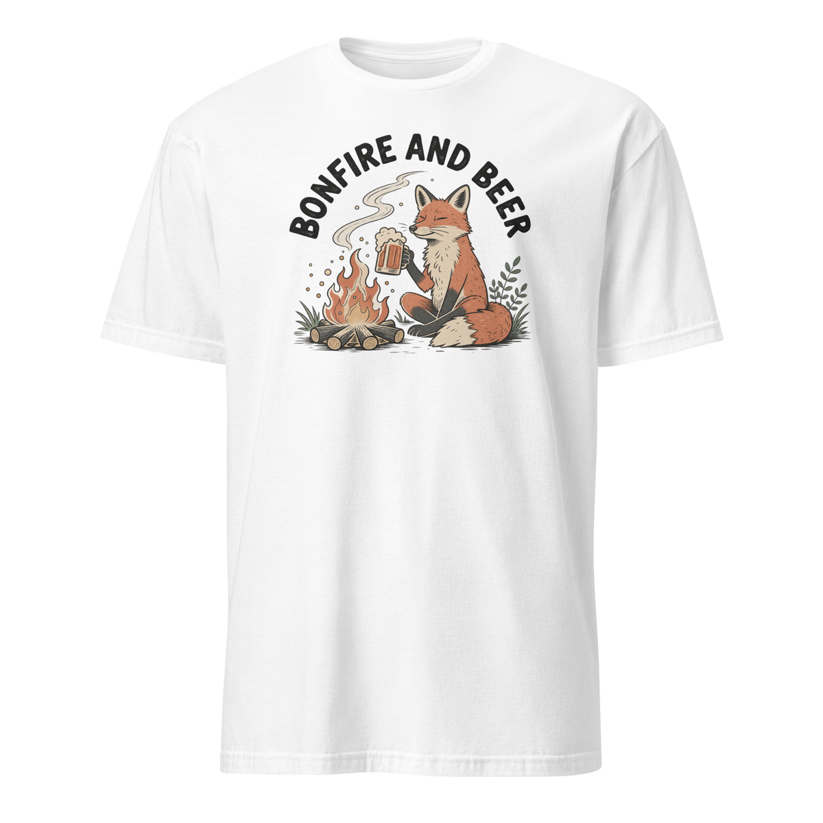 Bonfire and Beer Soft Cotton T-Shirt - White